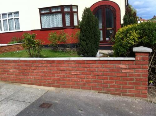 FRONT YARD BRICK WALL2
